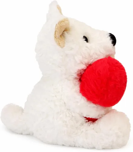 Miniatura 3 de Juguete de peluche suave de 10 pulgadas para el día de San Valentín, West Highland con corazón rojo, bonito regalo romántico para novia, esposa