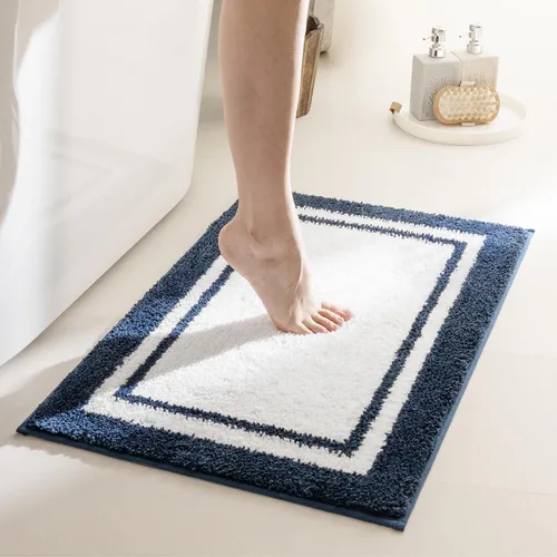 Miniatura 130 de GRANNY SAYS Alfombras de baño antideslizantes, lavables, extra suaves y absorbentes de agua para baño, alfombra de baño peluda de felpa, alfombra
