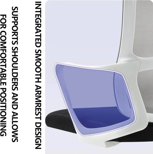 Miniatura 6 de Ergonomic Computer Desk Office Chair with Latex Cushion and Backrest - Comfortable Adjustable Gaming Chair for Work, Study and Relaxation in