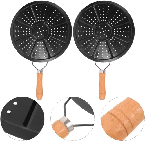 Miniatura 8 de Cabilock Alfombrilla aislante de sartén de 14.56 x 8.66 pulgadas, resistente al calor, para cocina, con mango de madera, para prevención