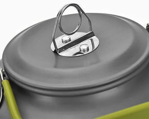 Miniatura 5 de LIXADA Hervidor de camping 0.8L/1.2L/1.6L para agua hirviendo, tetera de té tetera de aleación de aluminio con mango de silicona bolsa de transporte