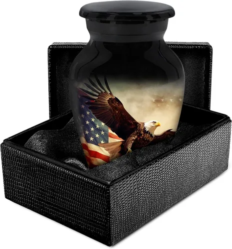 Miniatura 13 de Trupoint Memorials Urnas de cremación para cenizas humanas, urna de entierro decorativa militar y patriótica para veteranos hombres y mujeres