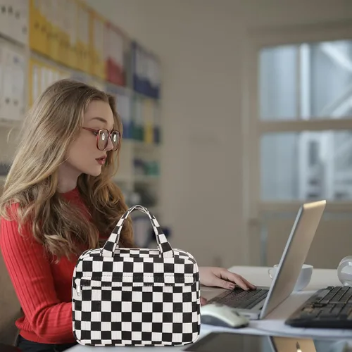 Miniatura 5 de Bolsa de maquillaje para mujer, bolsa de cosméticos grande, organizador de maquillaje, bolsas de aseo de viaje, bolsa impermeable con cremallera