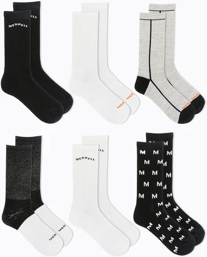 Miniatura 2 de Merrell Calcetines acolchados reciclados para hombres y mujeres, unisex, paquete de 6 pares, banda de soporte de arco y gestión de la humedad
