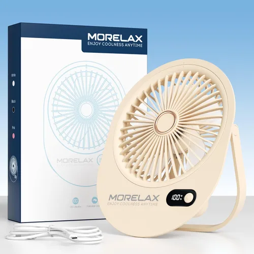 Miniatura 8 de Ventilador de escritorio USB, ventilador portátil pequeño y silencioso, plegable en 180°, 6 velocidades, ventiladores de mesa de viento fuertes