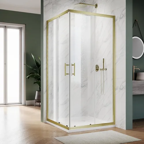 Miniatura 11 de ELEGANT Cabina de ducha esquinera de 36 pulgadas de profundidad x 36 pulgadas de ancho x 72 pulgadas de alto, puerta de ducha de esquina corredera
