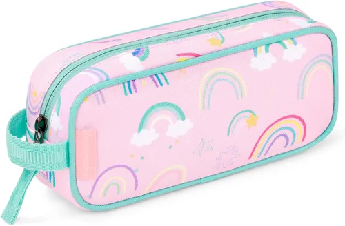 Estuche para lápices Choco Mocha para niñas, estuche suave con cierre para niñas, estuche para lápices para la escuela, bolsa de lápices arcoíris