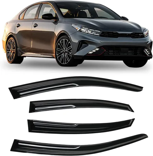 4 unidades de protectores de lluvia para ventana lateral tintados ahumados diseñados para Kia Forte 2019 2020 2021 2022 2023 EX FE GT LINE LXS