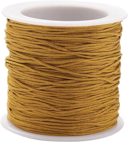 Miniatura 16 de PH PandaHall 600 yardas de 0.031 in de nailon para cuentas de hilo de cuerda de nudo chino Kumihimo hilo de macramé, cordón de cuerda para macramé