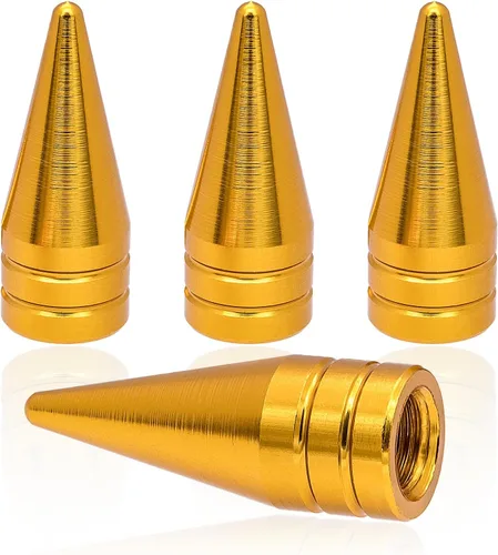 Miniatura 40 de 4 piezas de tapas de válvula de rueda con forma de punta, válvula de rueda de aleación de aluminio con punta, universal para automóviles, SUV