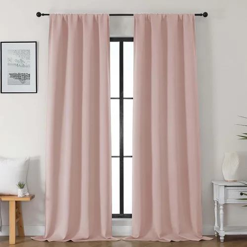 Miniatura 34 de Gwine Cortinas opacas para dormitorio, 54 pulgadas de largo, paneles de cortina de ventana con aislamiento térmico y reducción de ruido, cortinas