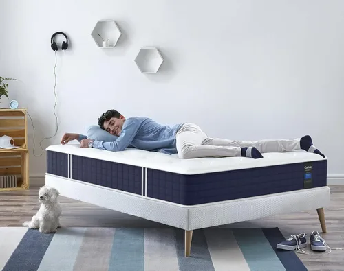Miniatura 7 de Colchón Coolvie individual, híbrido de 10 pulgadas, resortes individuales con espuma viscoelástica, cama en una caja, sueño más fresco con alivio