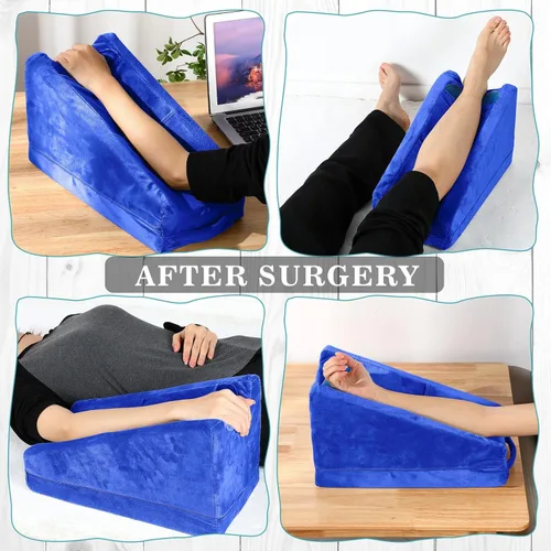 Miniatura 4 de Almohada de elevación de brazo Buryeah con 2 bolsillos, almohada de apoyo ergonómico suave para codo, cuña de descanso de brazo, regalos para brazo