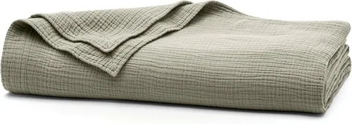 Miniatura 16 de BOLL & BRANCH Manta Dream Bed – Twin/Twin XL, azul marino costero – Lujo 100% algodón orgánico – Suave, ligera y transpirable – Tacto similar a