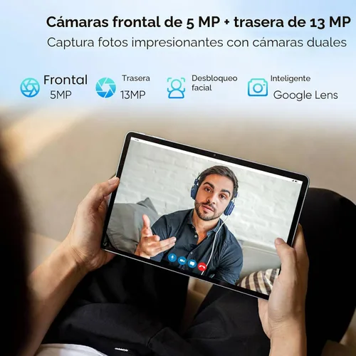 Miniatura 5 de TUOHAITIME Tablet Android 16 actualizada 2026, tabletas Android de 11 pulgadas, 28 GB+128 GB+1 TB expandir, compatible con desbloqueo facial+carga
