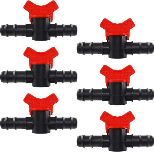 Miniatura 8 de Válvula de interruptor de riego por goteo de 1/2 pulgada, válvula de bola de 0.630 in, interruptor de cierre de tubería, válvula de acoplamiento