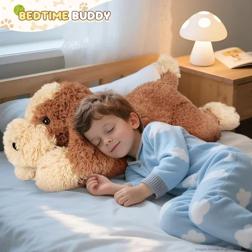 Miniatura 5 de SuzziPals Animal de peluche grande de 30 pulgadas, cachorro de peluche gigante grande y suave, juguetes de peluche gigantes para relajación
