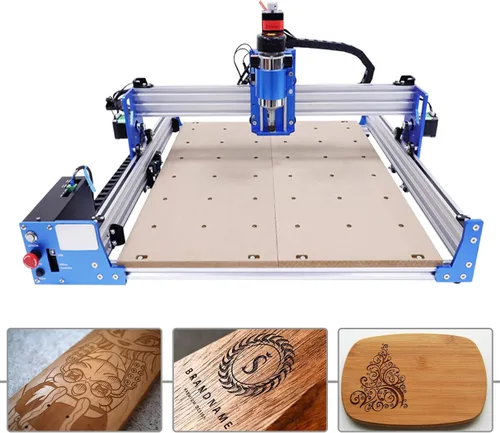 Miniatura 3 de Máquina de enrutador CNC 4040, máquina de grabado de marco de aluminio de 3 ejes, enrutador USB, grabador de tallado de madera, motor de husillo