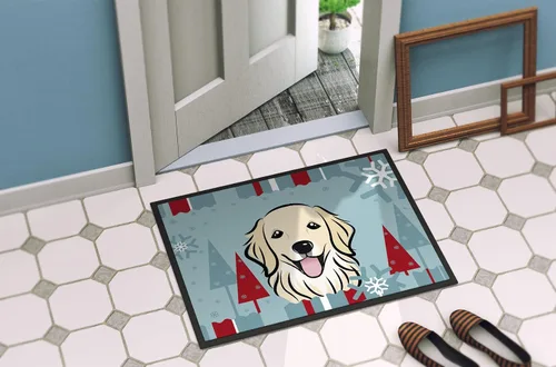 Miniatura 4 de Caroline's Treasures BB1701MAT - Felpudo de invierno Golden Retriever de 18 x 27 pulgadas, tapete para puerta delantera, interior y exterior