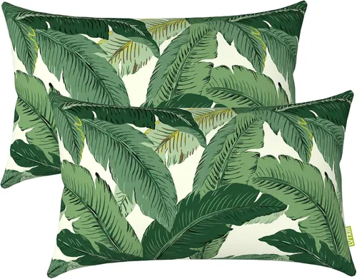 Miniatura 43 de LVTXIII Juego de 2 almohadas lumbares para patio, 12 x 20 pulgadas, resistentes a la decoloración, para exteriores con interiores, cojines lumbares