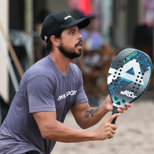 Miniatura 5 de AMA SPORT Raqueta de tenis de playa de fibra de carbono 3K con núcleo de espuma EVA, paleta profesional de tenis de playa de carbono para jugadores