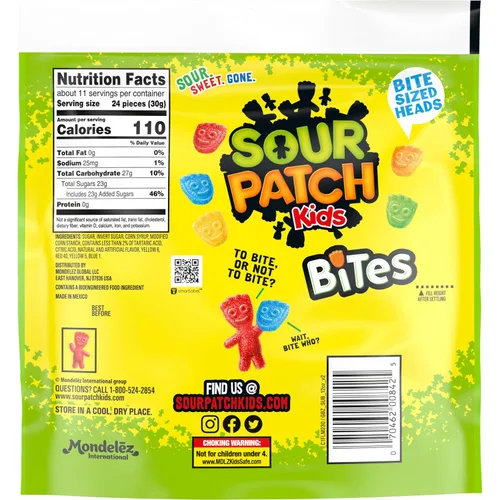 Miniatura 11 de SOUR PATCH KIDS Bites Soft & Chewy Candy, caramelos a granel, 12 bolsas de 12 oz