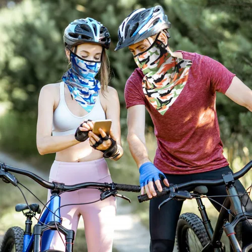 Miniatura 5 de 8 unidades de bandana para la cara con bucles para las orejas, polaina para el cuello, máscara de protección solar al aire libre para hombres