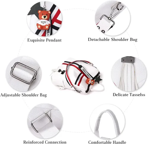 Miniatura 4 de FANDARE Mochila de moda para mujer, bolsas de hombro impermeables, mochilas antirrobo, Negro -, Classic
