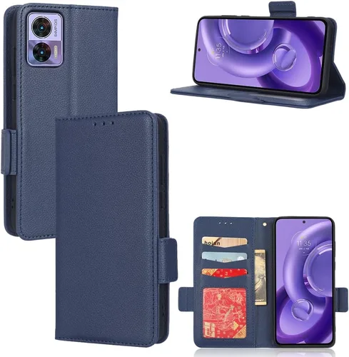 Miniatura 225 de Funda de piel sintética compatible con Motorola Moto E22 4G, funda de piel sintética compatible con Motorola Moto E22i 4G, color negro
