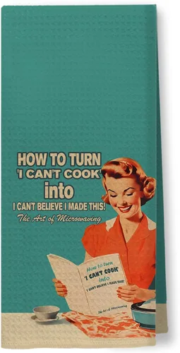 Miniatura 10 de Toallas de Cocina Divertidas "I'm Fine", Toallas Decorativas de Cocina y Té Estilo Ama de Casa Retro de los 50s, Toallas de Mano de Humor Sarcástico