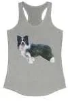 Miniatura 6 de Border Collie 'Andrew' Women's Racerback Tank XSSolid Indigo