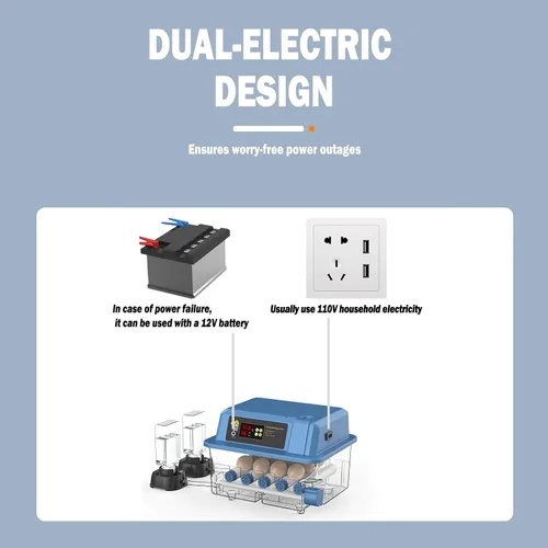 Miniatura 5 de Incubadoras automáticas para incubar huevos, capacidad para 6-256 huevos, control automático y ajustable de temperatura y humedad para pollo, pato