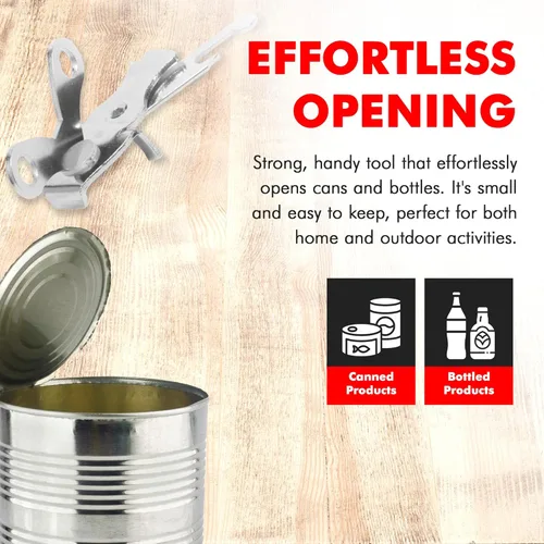 Miniatura 3 de Chef Craft Select - Abrelatas mariposa, 4 pulgadas, chapado en níquel