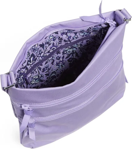 Miniatura 3 de Verabradley - Bolso cruzado de algodón con triple cremallera para mujer