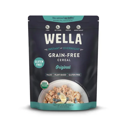 Miniatura 11 de Cereal de Avena Alternativa Wella, Cereal Caliente para el Desayuno Libre de Gluten, Sin Granos Paleo Orgánico Vegano Alto en Proteínas