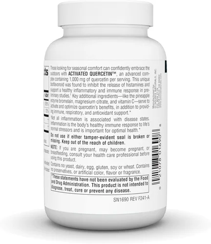 Miniatura 3 de Source Naturals Quercetina activada, complejo bioflavanoide, para apoyo estacional e inmunológico* - 100 cápsulas