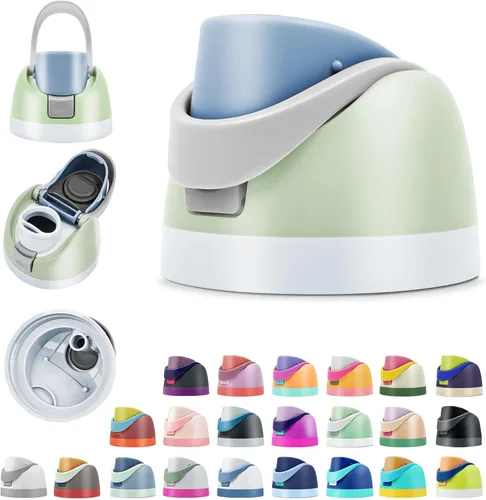 Miniatura 26 de Tapa de repuesto compatible con botella de agua Owala FreeSip a prueba de fugas, tapa abatible reutilizable, accesorio para vasos de 16 onzas, 24