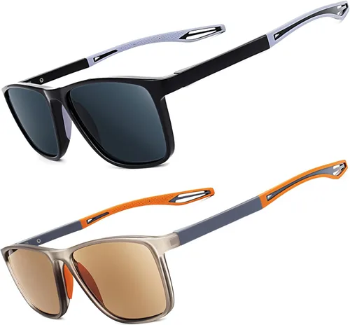 Miniatura 10 de Paquete de 2 lentes de lectura para hombres, lectores de estilo deportivo con bloqueo de luz azul y filtro antideslumbrante, lentes ligeras