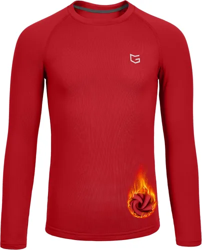 Miniatura 6 de G Gradual Camiseta Térmica de Compresión para Niños Jóvenes de Manga Larga con Forro Polar Camiseta Interior para Niños Fútbol Americano Béisbol