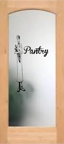 Miniatura 2 de Despensa con calcomanía alta para puerta de chef, (negro)