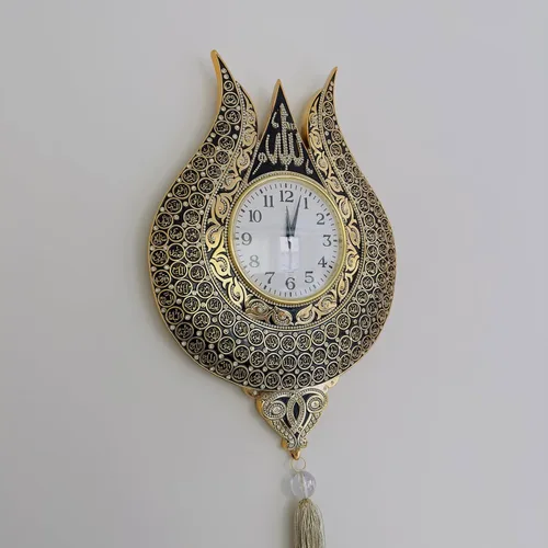 Miniatura 7 de Tulip Design Asmaul Husna - Reloj de pared islámico bordado, decoración de pared islámica, arte, hogar islámico, regalo de inauguración de la casa