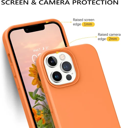 Miniatura 54 de GUAGUA Funda compatible con iPhone 17 Pro Max de 6.9 pulgadas, silicona líquida, goma de gel suave, delgada, forro de microfibra delgada