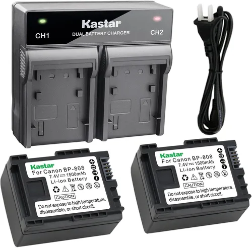 Kastar - Batería para BP-808 BP808 y VIXIA HF M31, VIXIA HF M32, VIXIA HF M36, VIXIA HF M300, VIXIA HF M301, VIXIA HF M306, VIXIA HF M40, VIXIA HF