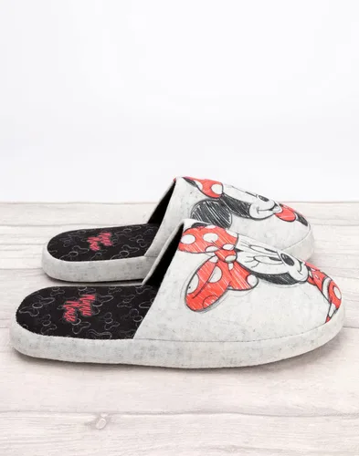 Miniatura 5 de Disney Minnie Mouse - Pantuflas para mujer, color gris