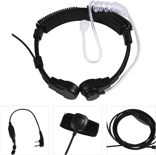 Miniatura 9 de Yoidesu 143 Micrófono de garganta Tubo Acústico Auricular PTT para UV5R Radio de 2 vías, Walkie Talkie, Micrófono de garganta PTT Auricular