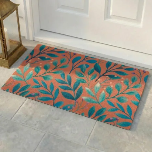 Miniatura 42 de Fab Habitat Felpudo extra grueso, tejido a mano, duradero, fibra de coco natural, entrada, puerta delantera, porche, patio, pájaros en rama, gris
