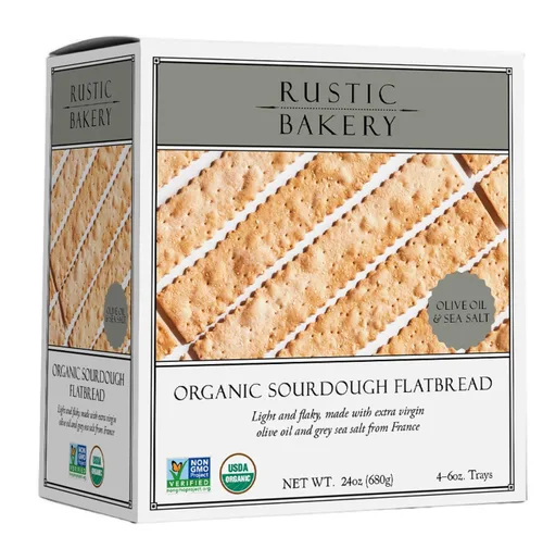 Miniatura 13 de Rustic Bakery Bocados de Galletas de Pan Plano de Masa Madre Hechas a Mano - Aceite de Oliva y Sel Gris - Galletas de Charcutería con Sal Marina