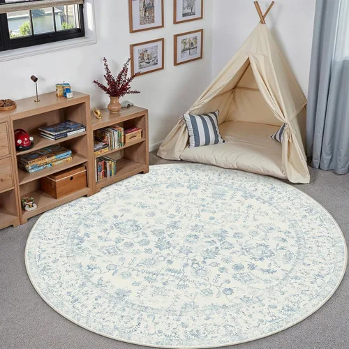 Miniatura 151 de PureCozy Alfombra de área beige de 2 x 3 pulgadas, lavable, vintage, pequeña, para entrada, cocina, suave, retro, floral, de pelo bajo, tapete