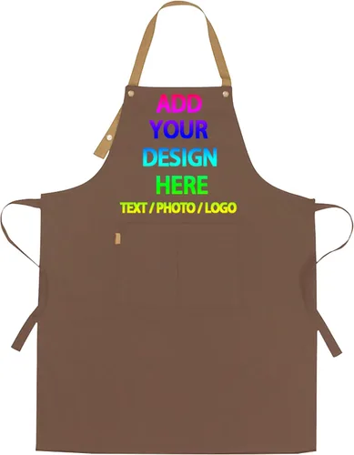 Miniatura 31 de Delantal personalizado personalizado para mujeres/hombres, delantales de cocina ajustables para estilistas de peluquería, delantales impermeables