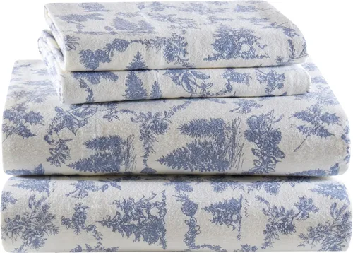 Miniatura 29 de True North by Sleep Philosophy - Sábana de franela acogedora y cálida 100% algodón - Estampado novedoso de animales y estrellas, lindo, ultrasuave